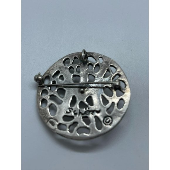 Signed Mid-Century CARL SCHON Sterling & Lapis Laz - Picture 3 of 4